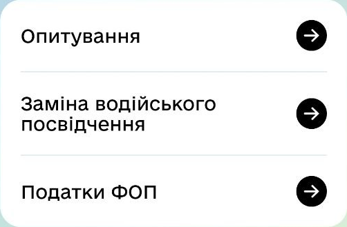 Опитування, заміна водійського посвідчення, податки ФОП